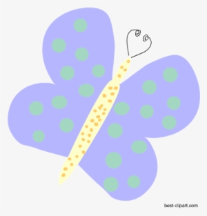 Lilac Butterfly With Polka Dots - Polka Dot #597700