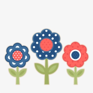 Polka Dot Flowers Svg Scrapbook Cut File Cute Clipart - Cute Flowers For Scrapbook #597886