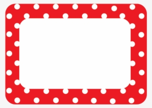 Polka Dots Magnetic Labels - Red Polka Dot Name Tag #598234