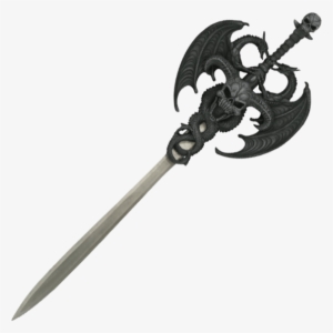 Demon Dragon Sword Plaque - Dragon Sword Png #599423
