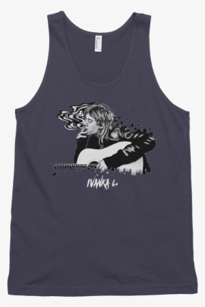 Kurt Cobain Smoking Unisex Graphic Tank Top - Sleeveless Shirt #599442