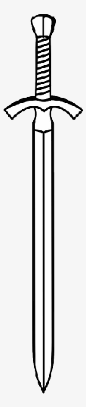 Two, Outline, Drawing, White, Double, Sword - Espada Da Justiça Vetor #599609