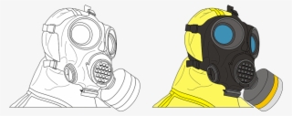 Radiation Drawing Gas Mask Png Black And White Download - Gas Mask #5900066