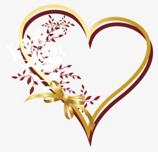 Colorful Heart Png Pic Photo - Coração Com Laço Png #5900418