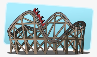 Roller Coaster - Amusement Park Roller Coaster Clipart #5902325