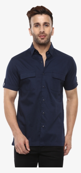 Military Camouflage Pants - Stylish Mens Half Sleeve Shirt #5903659