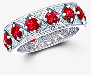 Snowfall Single Row Ring, Ruby And Diamond - Graff #5908907