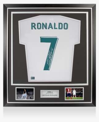 Cristiano Ronaldo Back Signed Real Madrid 2017-18 Home - Thierry Henry Signed Arsenal Shirt #5911310