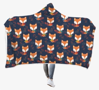 3d Cute Red Fox Full-print Hooded Blanket #5914424
