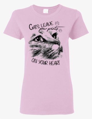 Cats Leave Paw Prints On Your Heart Cat T Shirt - Cats Leave Paw Prints On Your Heart-t Shirt #5914710
