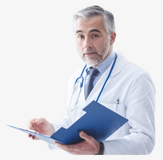 Doctor With Manila Folder In His Hand Looking At The - Physician #5915614