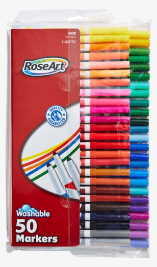 50ct Washable Super Tip Markers - Roseart 50 Washable Markers #5915786