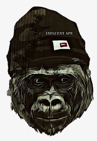 Cool Gorilla With Cap Large Tote Bag, Adult Unisex, #5917235