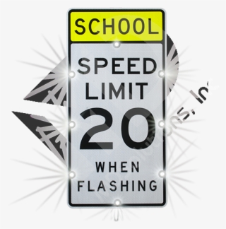 Solar School Speed Limit Sign - Speed Limit Sign #5919178