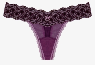 Lace Thong In Ruby - Thong #5920439