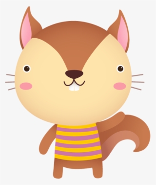 Cute Squirrel Cartoon With Hand Waving #5920443