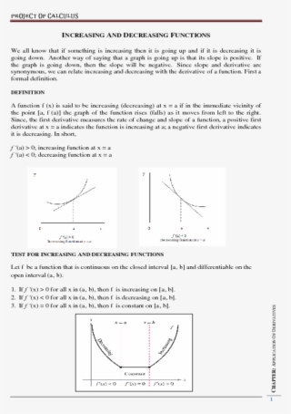Increasing And Decreasing Functionswe All Know That #5922010