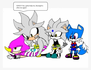 Silver Pouncing On Espio By Bettyarmado-d4l99eb - Blaze X Espio #5923606