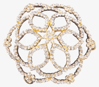 Rhinestone Pointed Petal Hair Bun Cover - Bun #5926598