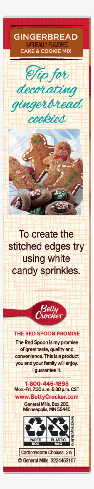 Betty Crocker Gingerbread Cake And Cookie Mix, - Betty Crocker Christmas Cookies: 100 Recipes #5928582