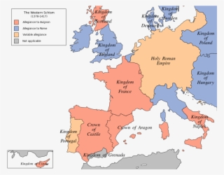 Western Schism Factions - Map Of Europe During Henry Vii Reign #5929151