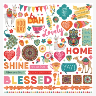 Photo Play Paprika Collection 12 X 12 Sticker Sheet - Card Stock #5931235