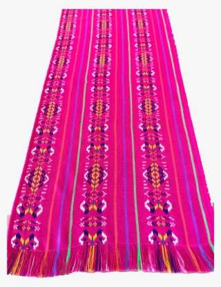 Mexican Table Runner Tribal Embroidered -hot Pink Themed - Embroidery #5931491