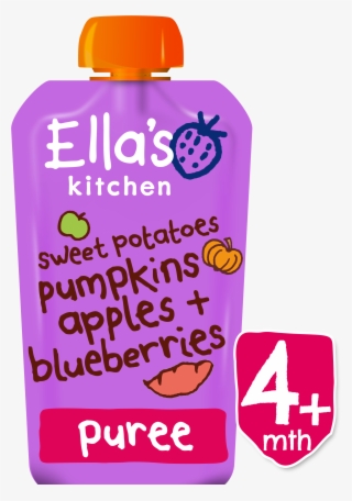 Ek15 Pouch Sweetpotatoes Pumpkins Apples Blueberries - Ella's Kitchen Mighty Grains #5931899