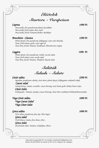 Előételek, Saláták - Borders And Frames Clip Art #5932140