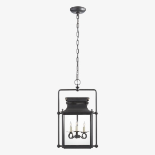 Honore Medium Square Frame Lantern In Blackened #5932594