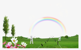 Jpg Transparent Stock Rainbow Cartoon Grass Trees Transprent - Hoffnung Für Alle - Das Neue Testament Und Die Psalmen #5937758