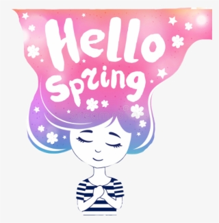 Hello Hellospring Spring Galaxy Galaxyhair Galaxygirl - Poster #5938212