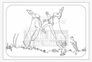 March Hares Rug Pattern - Clip Art #5938967