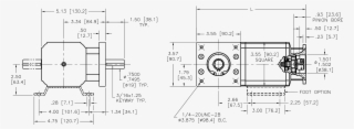 Right Angle Bevel Gearbox Groschopp Motor Outline 73 - Diagram #5938971