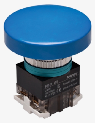 30mm Momentary Push Button, 65mm Mushroom Head, Ip65, - Push-button #5940220