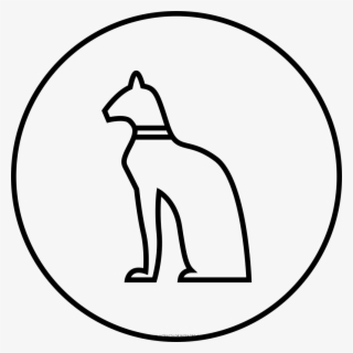 Egyptian Hieroglyphic Cat Coloring Page #5940325