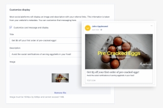 Customized Referral Message And Display - Message #5940825
