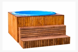 Square Fiberglass Hot Tub - Viking Houttobbe Van Glasvezel Met Externe Kachel #5940930