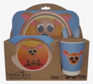 Kangaroo Bamboo Kids Dinner Set - Turkey #5944313
