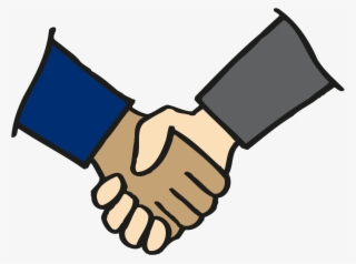 Two Hands Clasped - Clip Art Hand Shake #5947785