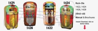 Rock Ola Model Series 1422, 1424, 1426, 1428 Manuals - Rock Ola 1428 Jukebox #5948486