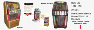 Rock Ola Model 1432 1434 Rocket Manual & Brochures - Rock Ola Super Rocket #5949135