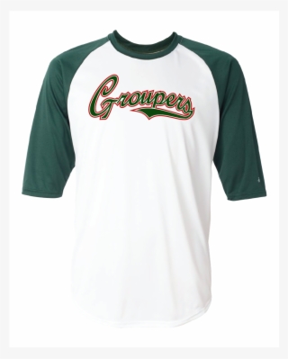 Groupers 3/4 Sleeve Shirt - Badger Sport 3/4 Sleeve Raglan Baseball Performance #5949915