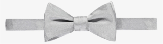 Bow Tie Silk Grey - Cinta Lazo Blanco Png #5953813