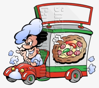 Delivery Car Pizza Logo #5955189