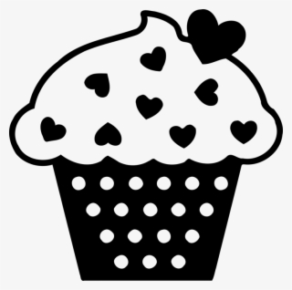 Frosting & Icing Cupcake Birthday Cake Black Forest - Cupcake Black Clipart #5958750