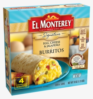 Egg, Cheese & Jalapeno Frozen Burritos - El Monterey Breakfast Supreme Burritos, Jalapeno Egg #5959023
