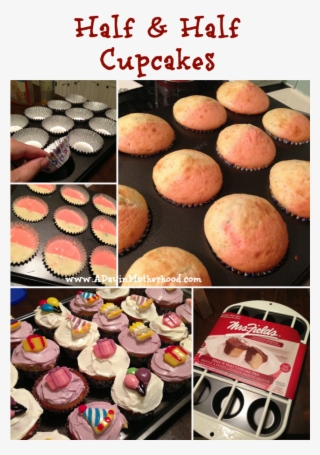 Adorable Half Pink Cupcakes Made With Our Half N Half - Mrs. Fields #5959181