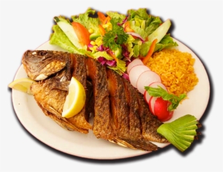 Mojarra - Pescado Frito Con Ensalada #5963335