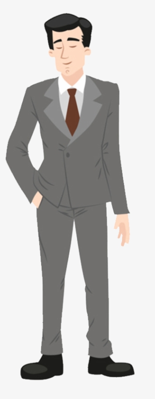 Formal Wear Illustration Suits - Man In Suit Clipart Png #5964195